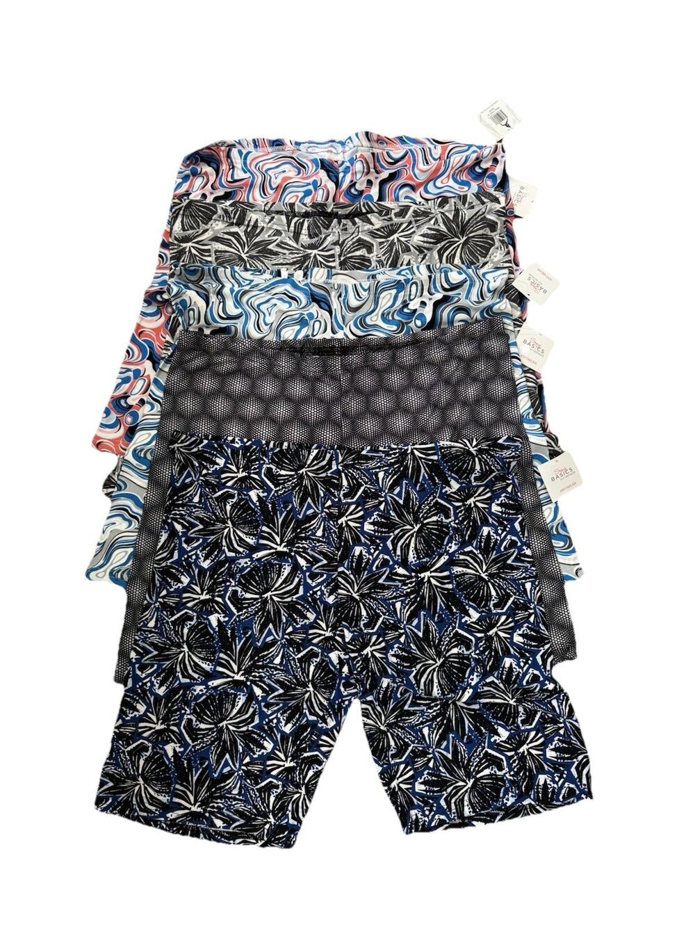 Sexy Basics Women's 4X 6-Pack Cotton Stretch Boyshort Bike Shorts